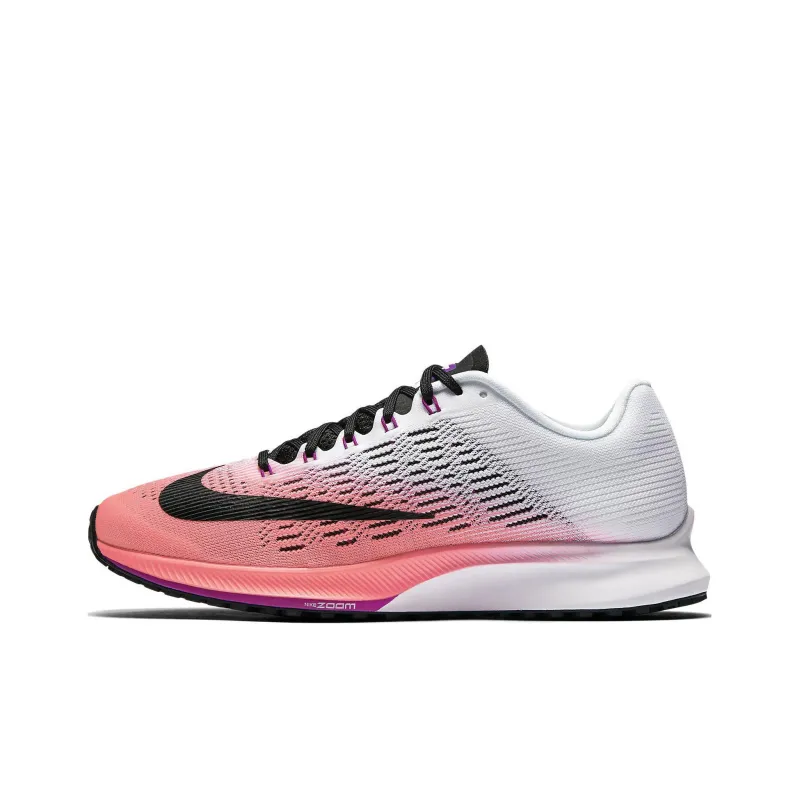 Nike Air Zoom Elite 9 Cushioning Wear-Resistant Low-Top Running Shoes Women's White Red-0