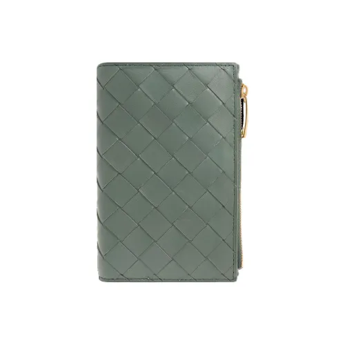 Bottega Veneta Medium Intrecciato Bi-Fold Zip Wallet