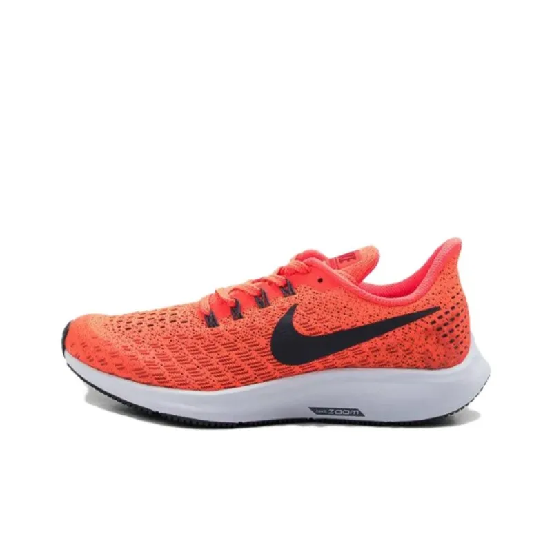 Nike Pegasus 35 Cushioning Wear-Resistant Low-Top Running Shoes GS Orange Red-0