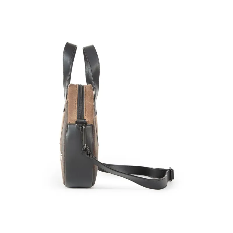 Manhattan Portage Martexin Original Wax Portable Crossbody Bag Shoulder Bag Unisex Plaid Dark Brown-3