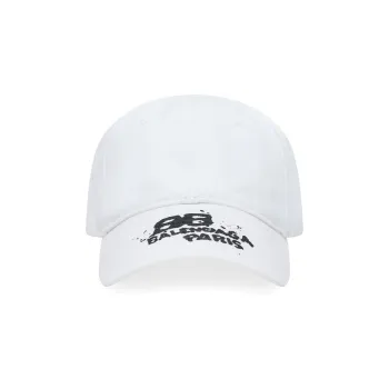 Balenciaga Hand Drawn Bb Icon Velcro Tab Baseball Cap