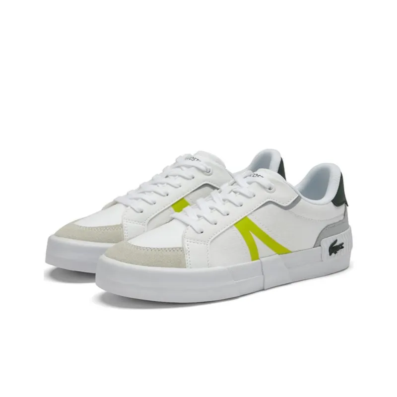 LACOSTE Low Top Skateboard Shoes Women's White-3