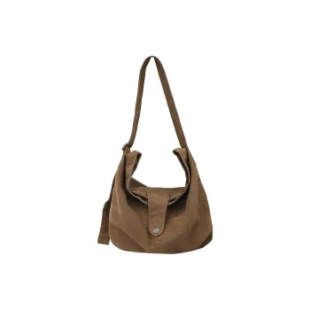Deli Bear Canvas Canvas Bag Solid Color Crossbody Bag Shoulder Bag Regular Unisex Black/Green Brown Gray