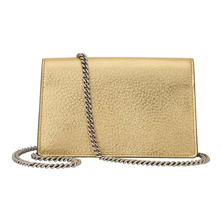 GUCCI Dionysus Leather Portable Crossbody Bag, Shoulder Bag Women's Gold-4
