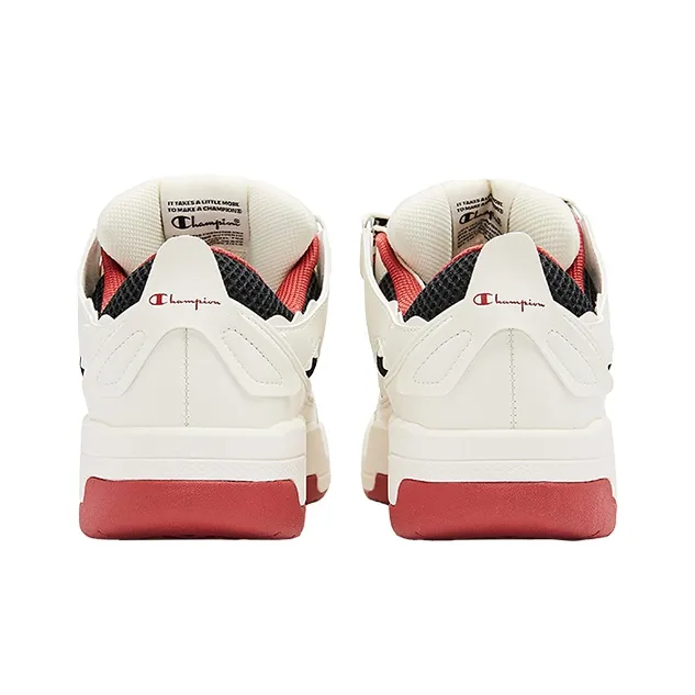 Champion Anti Slip Wear Resistant Low Top Skateboard Shoes Men's Red-3