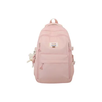 Deli Bear Nylon Backpack Regular Unisex Pink/Black/White/Yellow