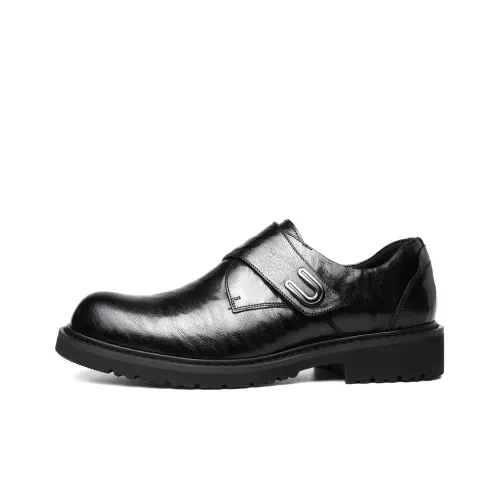 FAPAI Dress Shoes Men High-Top Black