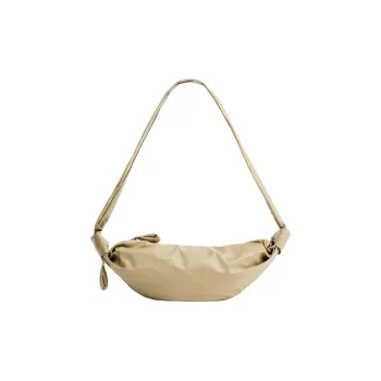 Lemaire Cow Leather Croissant Bag Croissant Bag Croissant Bag Crossbody Bag Trumpets Women's Paper Leather Gray