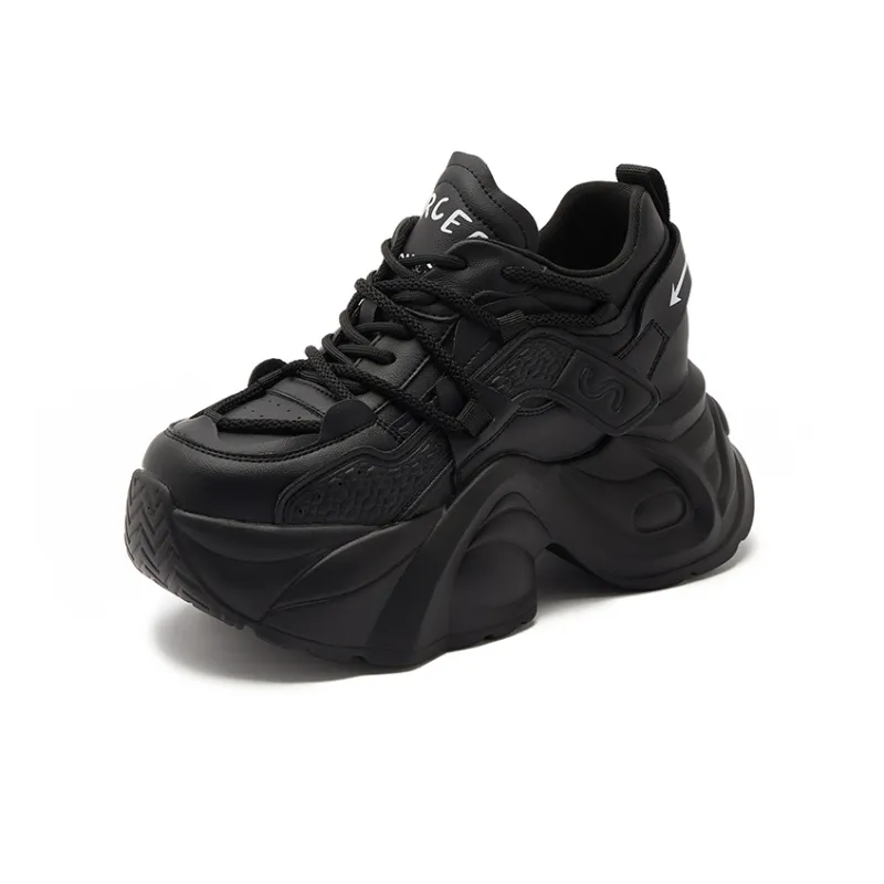 Milan Love Song Height Increasing Wear-Resistant Slip-Resistant Low-Top Chunky Sneakers 8cm Women's-5
