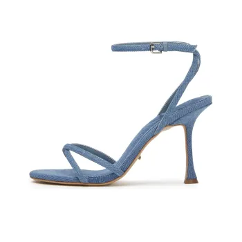 Tony Bianco One Strap Sandals 9.5cm Women's Denim Blue
