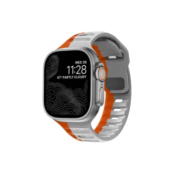Biaodaige Watch Bands 45mm Unisex 42/44/45/49mm Grained Two Tone Silicone Strap