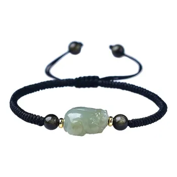 DAISY BEAUTY Bracelets Pale Greenish-White Jade Unisex