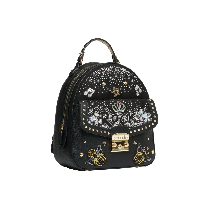 Braccialini Synthetic Material Backpack Women's Black-1