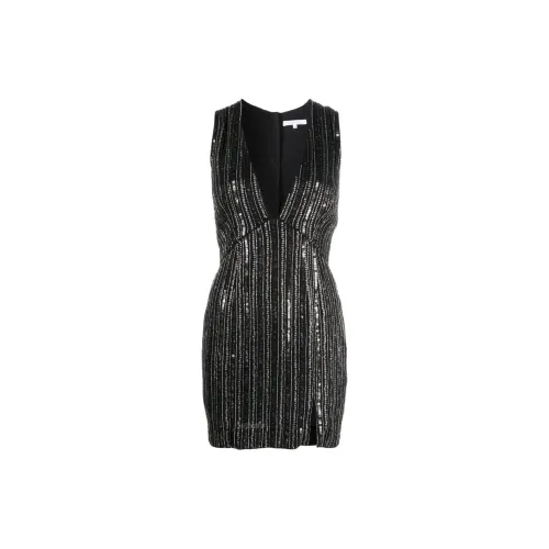 Patrizia Pepe Sequin-embellished V-neck Minidress