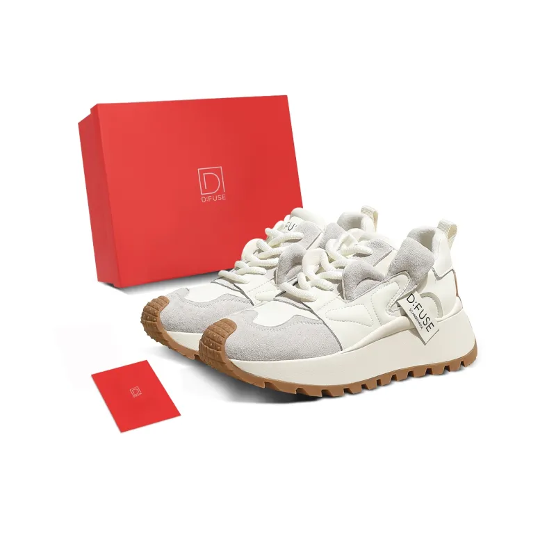 D FUSE SCANDINAVIA Wear resistant And Lightweight Low Top Chunky Sneakers Women's Beige-3