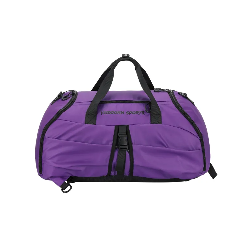 VEIDOORN Polyester 3 in 1 Backpack Handbag Large Size Unisex Black-8