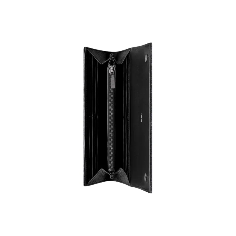 DIOR Oblique Printed Fabric Wallet Men's Black-3