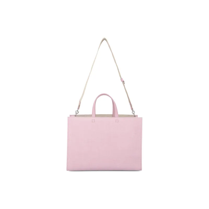 GIVENCHY Cotton Tote Bag Shopping Bag Shoulder Bag Crossbody Bag Handbag Medium Size Women's Pink-3