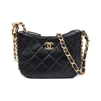 CHANEL Polished Lambskin Chihuahua Bag Crossbody Bag Shoulder Bag Women's Black