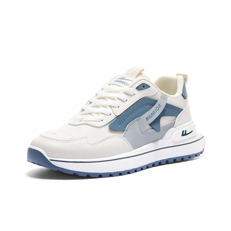 Warrior Anti Slip Wear Resistant Lightweight Breathable Low Top Casual Shoes Men's Beige Gray Dusty Blue-1