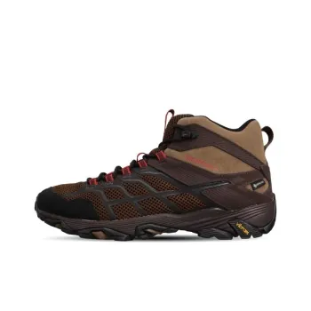 MERRELL Moab FST 2 Mid GTX Cushioning Wear-Resistant Low-Top Outdoor Shoes Men's Black Brown