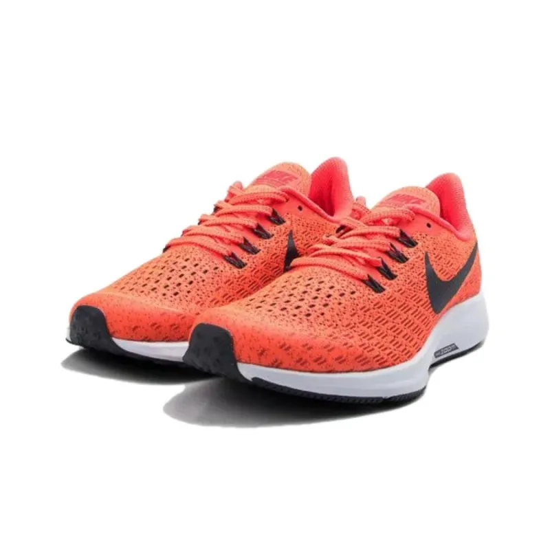 Nike Pegasus 35 Cushioning Wear-Resistant Low-Top Running Shoes GS Orange Red-1