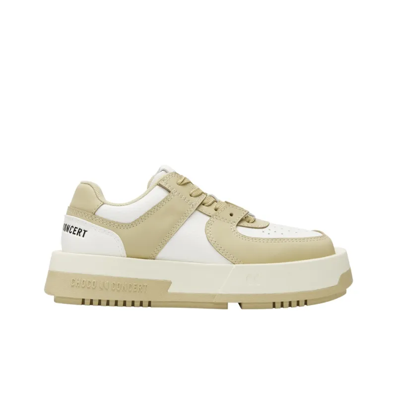 CHOCO CONCERT Low Top Skateboard Shoes Unisex Milk Tea Beige-1
