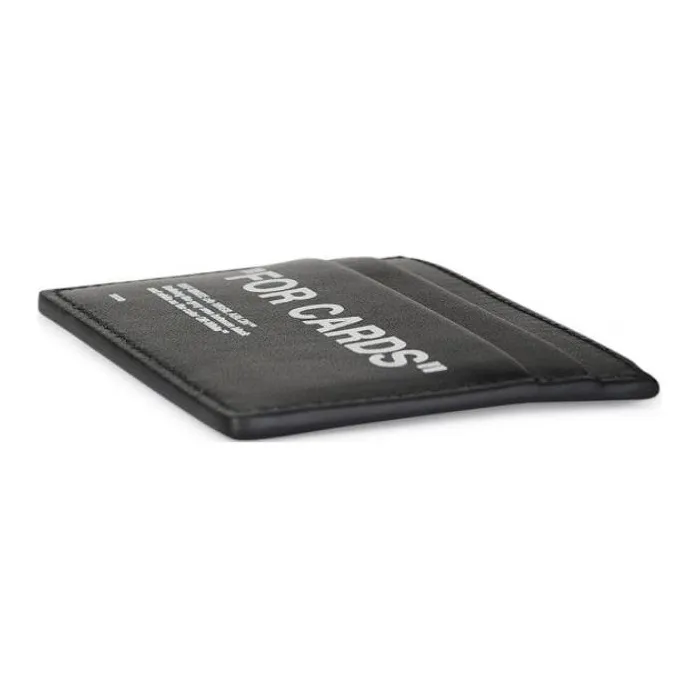 OFF WHITE Leather Wallet Men's Black-2