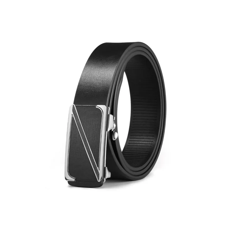JEEP SPIRIT Young And Middle Aged Business Casual Z Buckle Automatic Buckle Leather Belts Men's 3.3cm-1