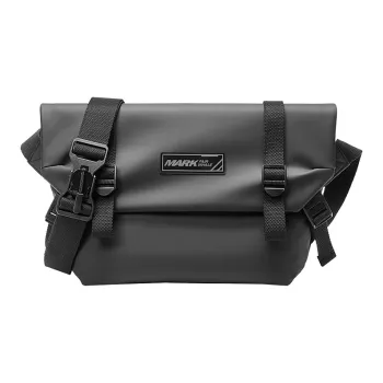 FAIRWHALE PU Biker Style Messenger Bag Shoulder Bag Regular Men's Solid Color