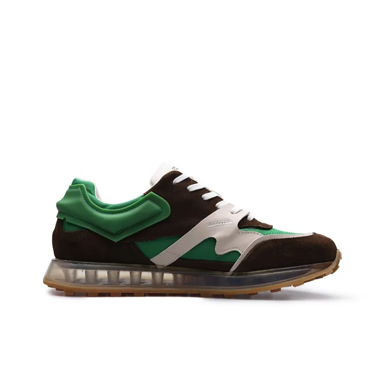 PARDASAUL Men's Casual Shoes Men Low Top Dark Green/Orange/White-1