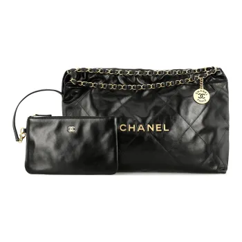 CHANEL 22Bag Leather Handbag, Shoulder Bag Women's Black