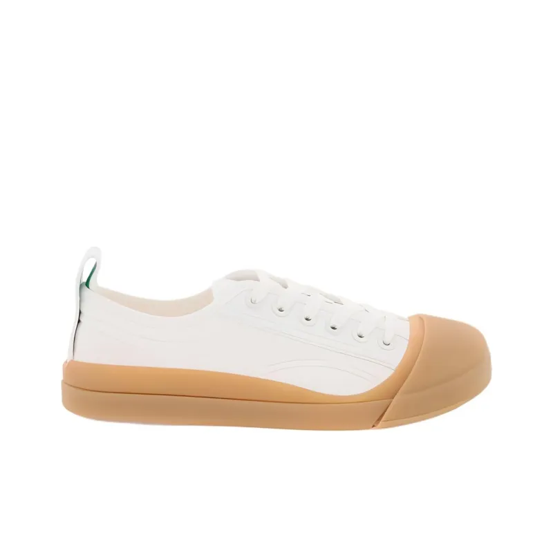 Bottega Veneta Low Top Canvas Shoes Women's White-1