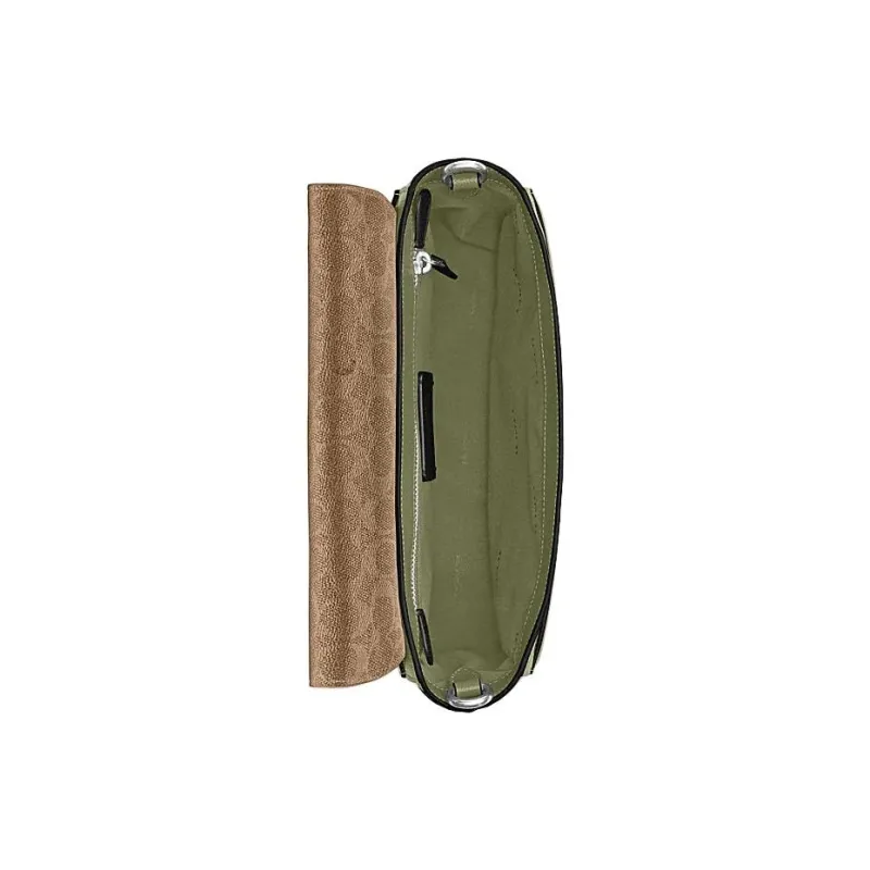 COACH Cow Leather With PVC Messenger Bag, Crossbody Bag, Shoulder Bag Medium Size Men's Moss Green-2