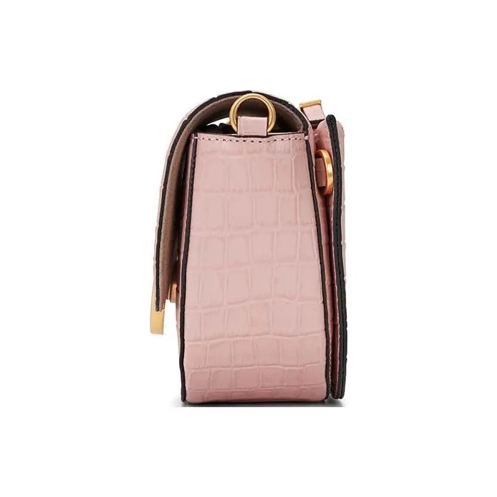 ORYANY Leather Saddle Bag Shoulder Bag Crossbody Bag Women's Vintage Pink-4