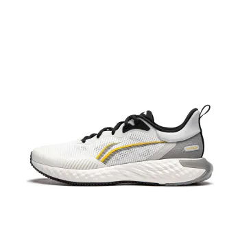 LiNing Chasing clouds Cushioning Anti Slip Wear Resistant Breathability Low Top Running Shoes Men's White Gray
