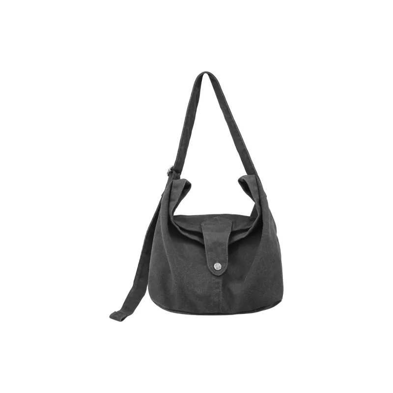 Deli Bear Canvas Canvas Bag Solid Color Crossbody Bag Shoulder Bag Regular Unisex Black/Green Brown Gray-11