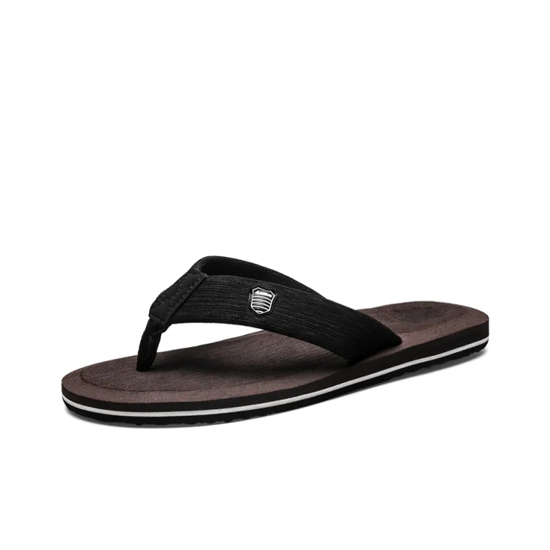 XMISTUO Rubber Sole Slip Resistant Abrasion Resistant Quiet Flip Flops Men's-14