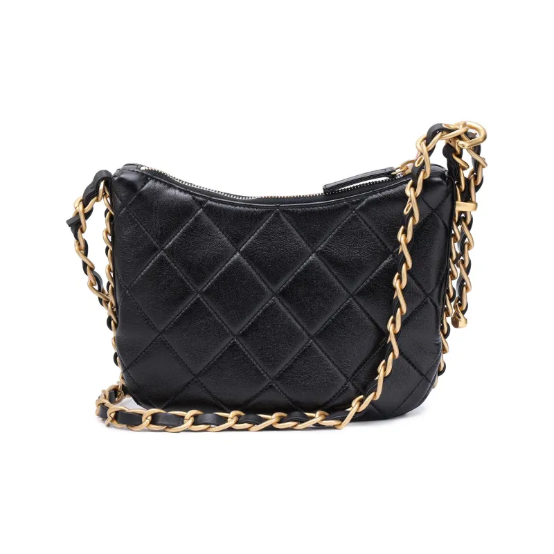 CHANEL Polished Lambskin Hippie Bag, Crossbody Bag, Shoulder Bag Women's Black-2