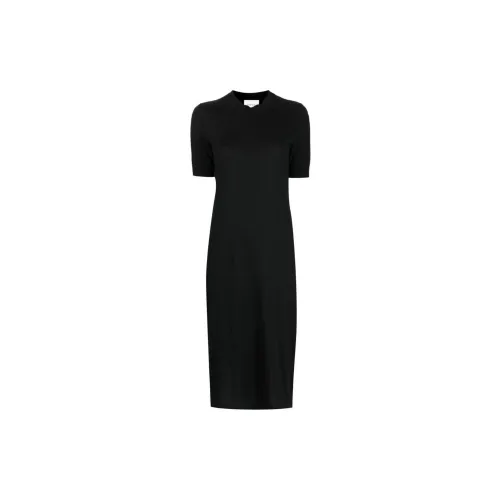 Barrie Side-slit Cashmere Midi Dress