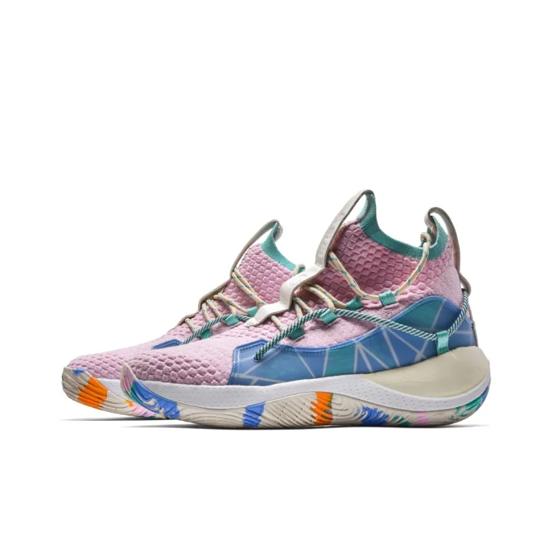 IVERSON Basketball Shoes Unisex High Top Cherry Blossom Pink-2
