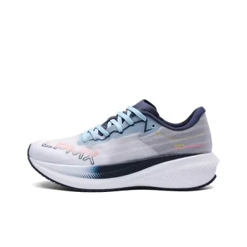 LPMX Cushioned Slip Resistant Breathable Lightweight Low Top Running Shoes Men's Dark Blue/White Moon