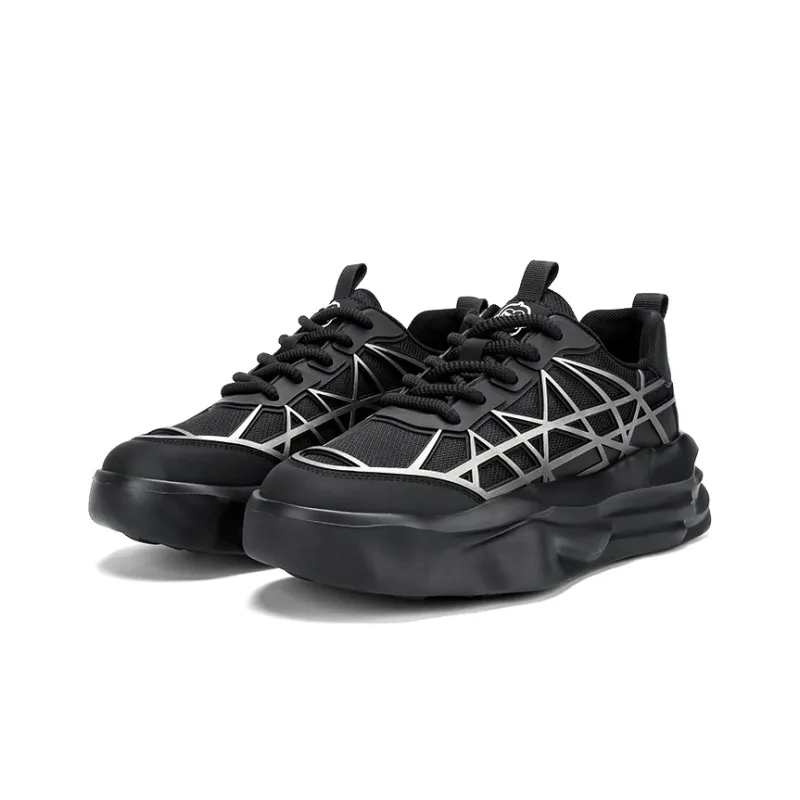 BOIGEMES Anti-Slip And Wear-Resistant Height Increasing Low-Top Casual Shoes Men's Black-2