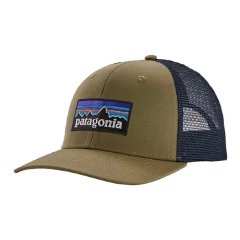 Patagonia Organic Cotton Canvas Polyester Mesh Baseball Caps Men's Brown/Blue