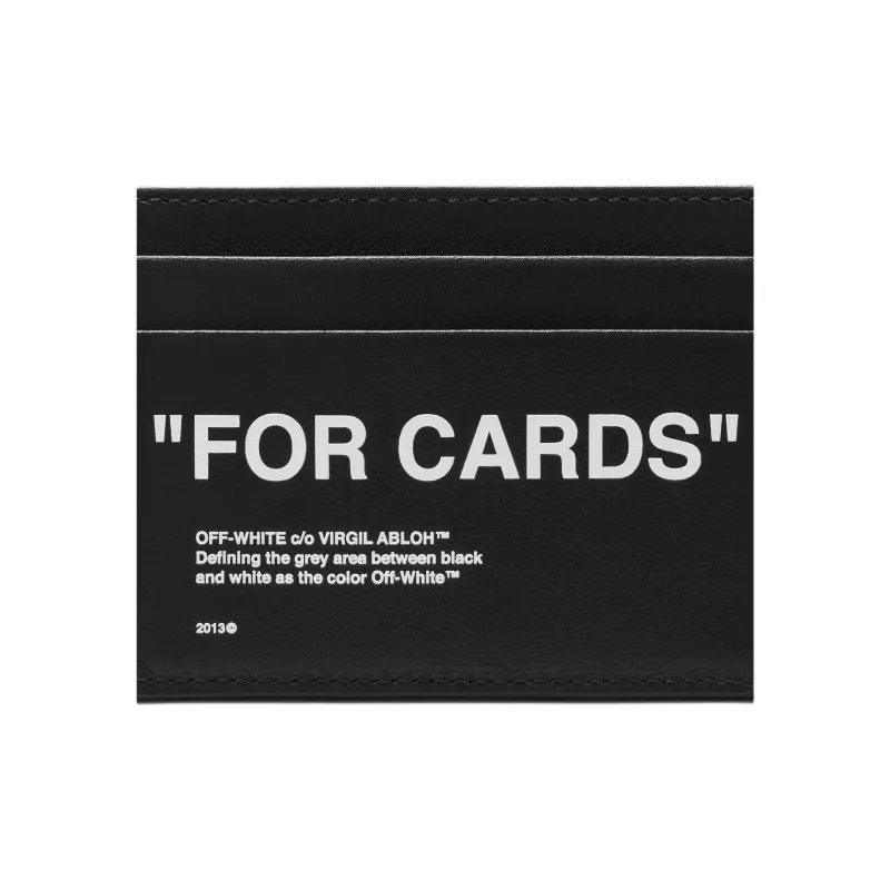 OFF WHITE Leather Wallet Men's Black-4