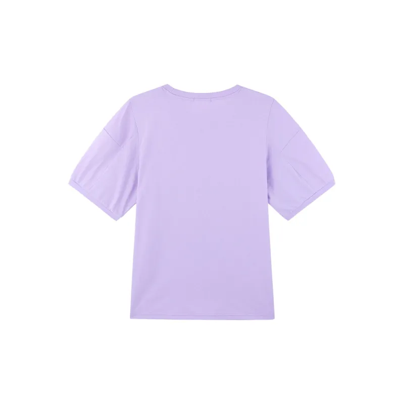 Demana Puff Sleeve T Shirt Women's White-3