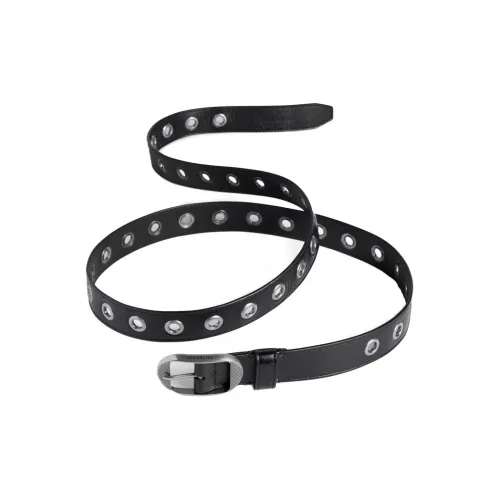 Balenciaga Cow Leather Leather Belts Men's Black Width: 3CM