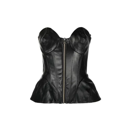 NATASHA ZINKO Zip-front Corset Top