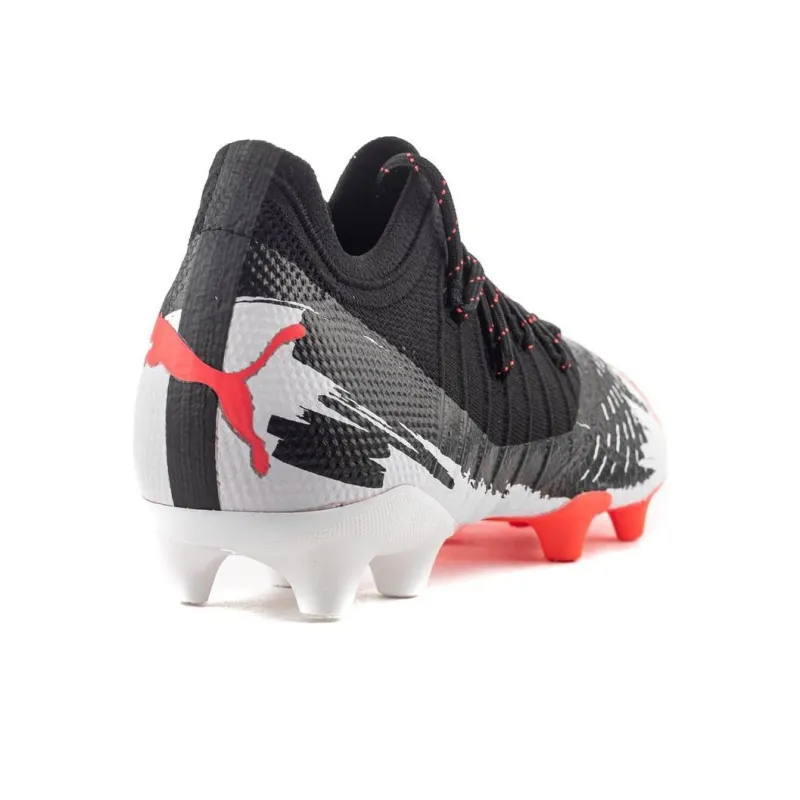 Unisport x PUMA Future 1.4 FG/AG Slip-Resistant Soccer Shoes Women's Black White Red-3