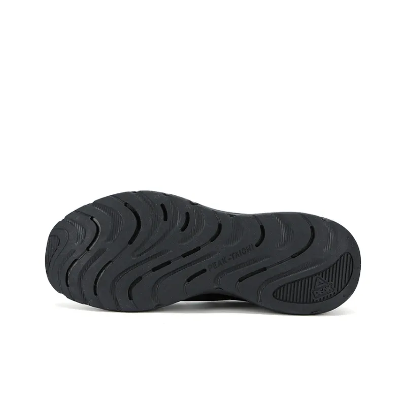 PEAK Cushioning Lightweight Rebound Low Top Running Shoes Men's All Black-7